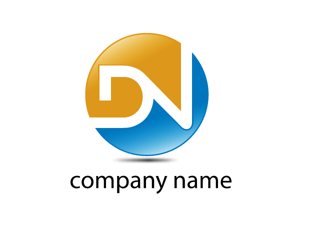 Letter DN logo design vector free download