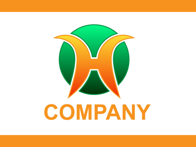 Adobe Illustrator logo design letter h