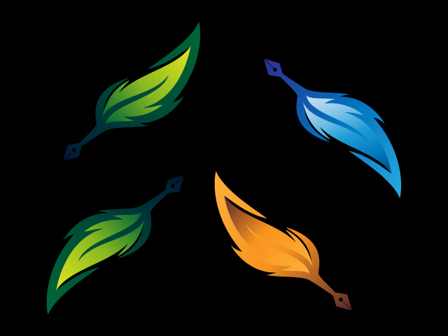 Tree leaf vector logo design free download