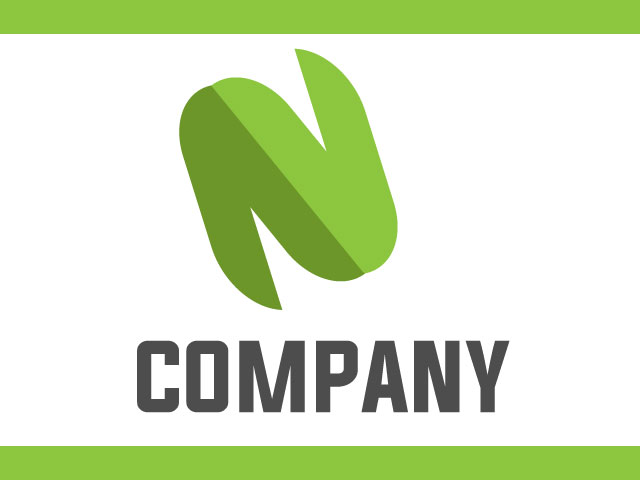 letter n modern logo design for technology
