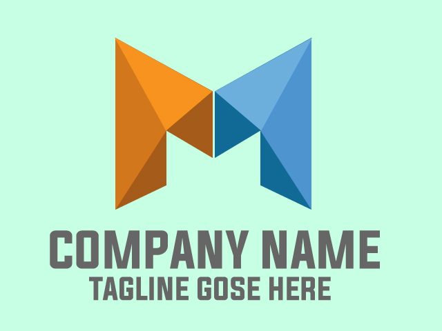 modern letter M logo design colorful vector