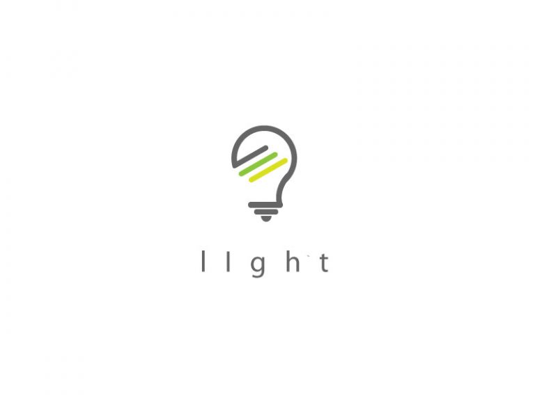 Light logo design free download vector