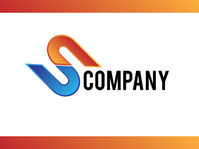 letter S 3D logo design idea