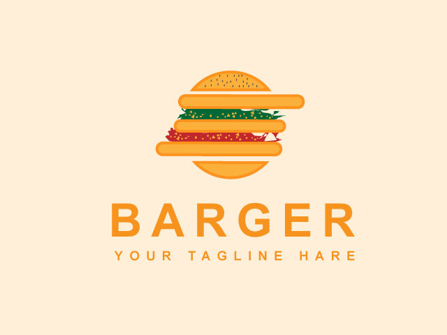 Burger logo design vector file free download.