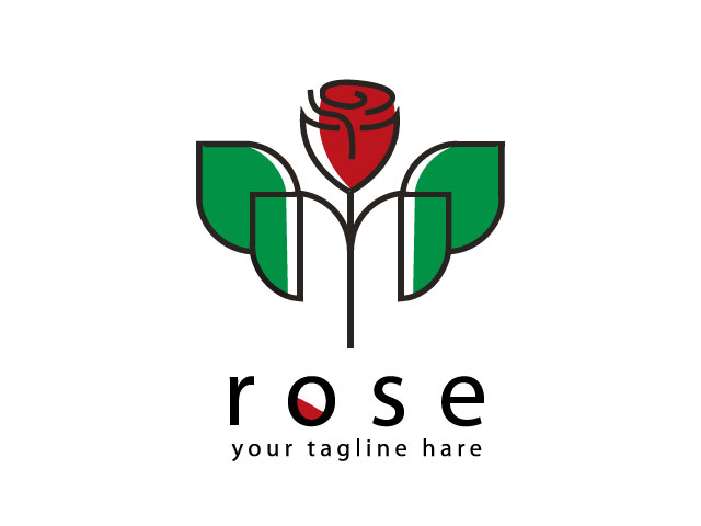Rose minimal logo design free download
