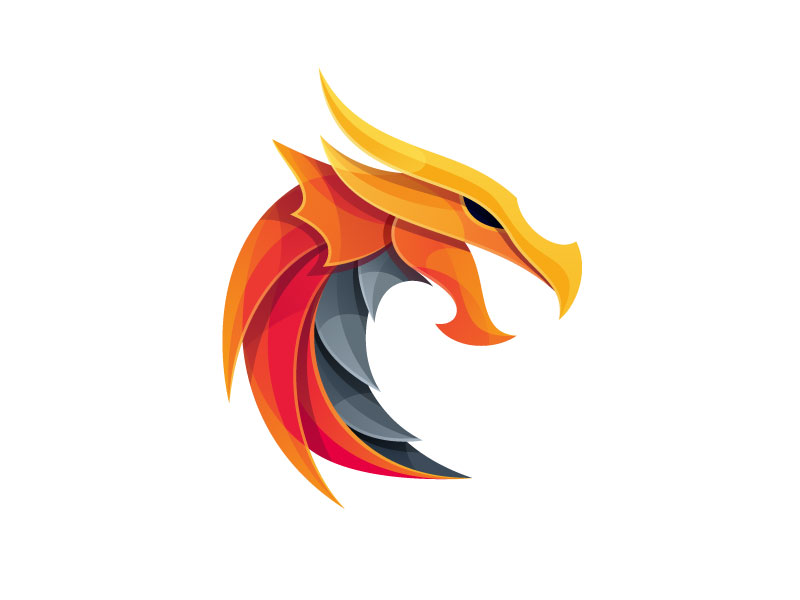 Dragon logo design free download vector file