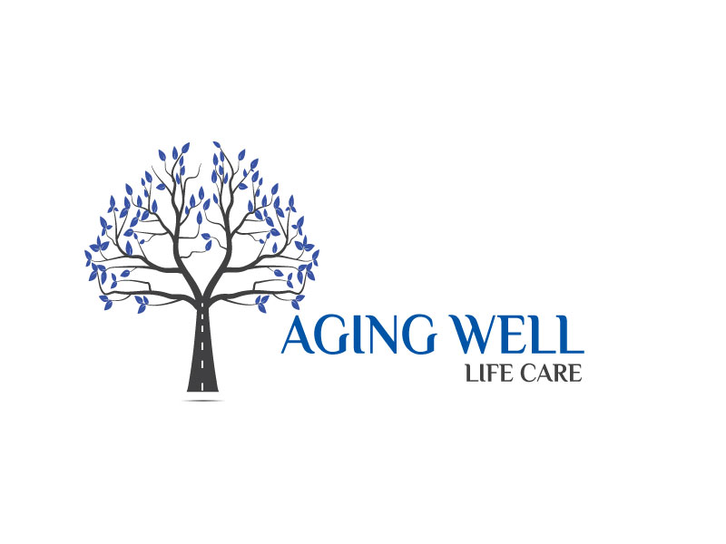 AGING WELL life care logo design vector