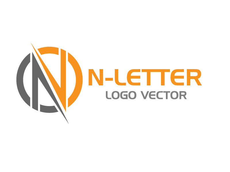 N Letter minimal logo vector file free download