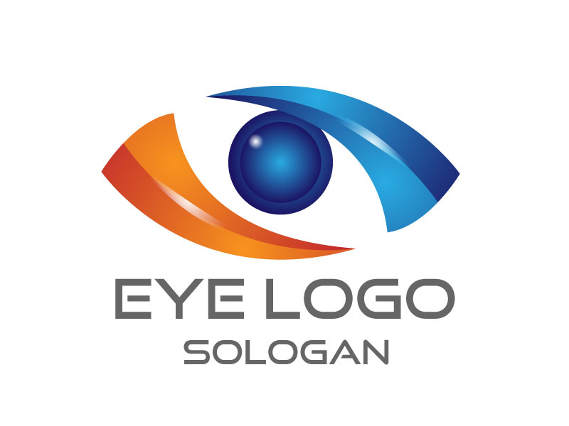 3d Eye Logo design vector free download