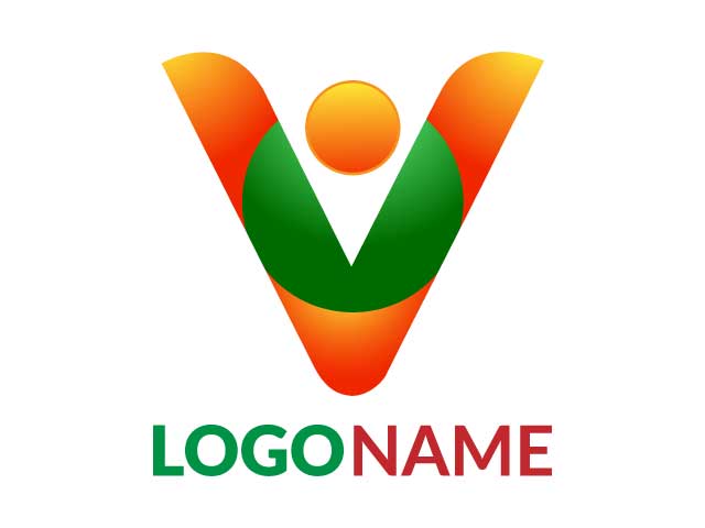 Professional v letter logo design free download