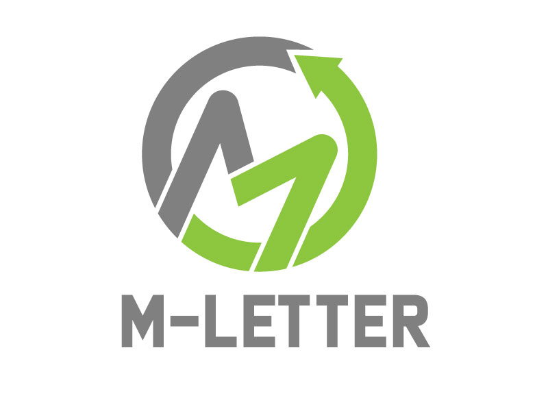 Minimalist logo design letter m vector icon