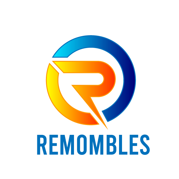 Letter R modern technology logo design vector