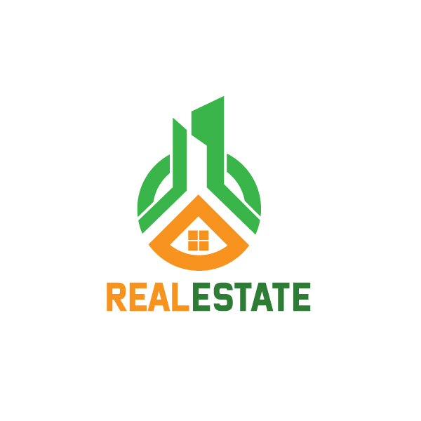 Custom Real estate logo on white background