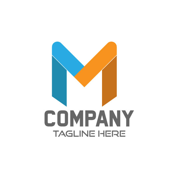 M logo making for vector png ai modern and creative