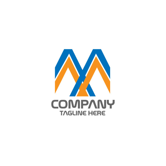 Professional M logo for corporate business free download