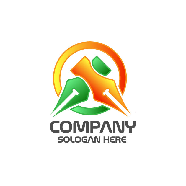 Professional and modern Sign pen Logo template Vector illustration free download now