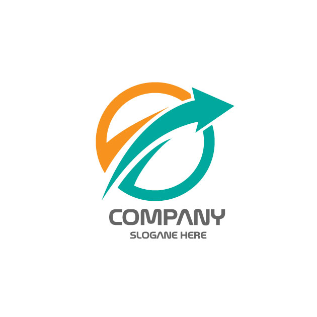 Modern financial business logo design vector