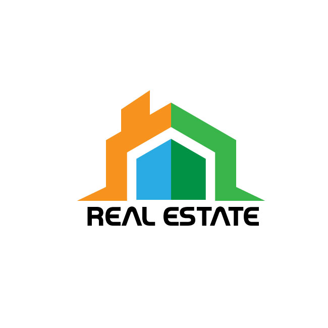 Construction real estate business logo design vector