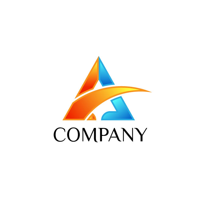 New A letter logo and white background vector