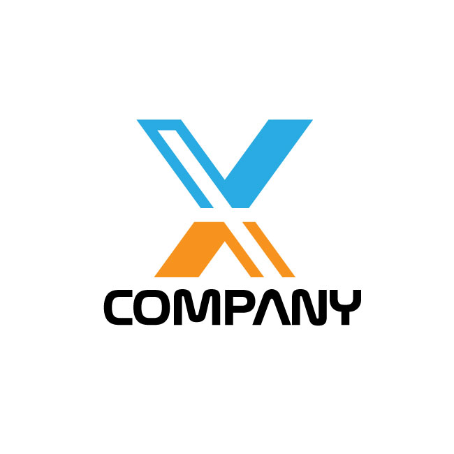 Letter X logo design for social media business
