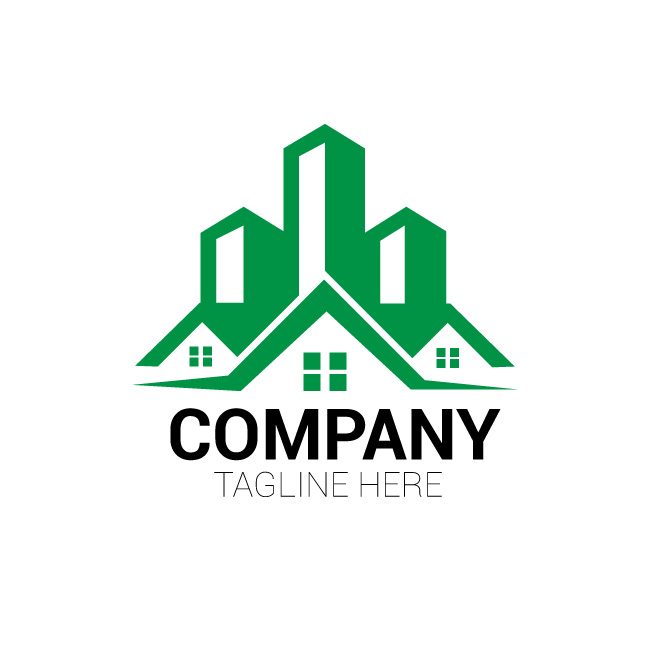 Building House home logo real estate property vector file download