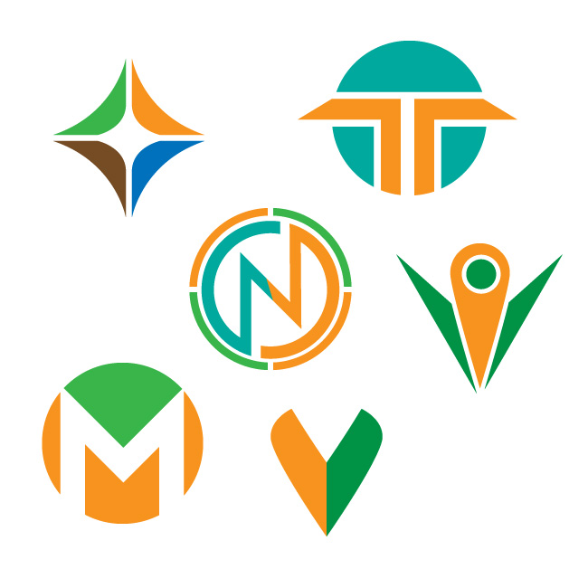 Download six corporate multipurpose business logo designs together