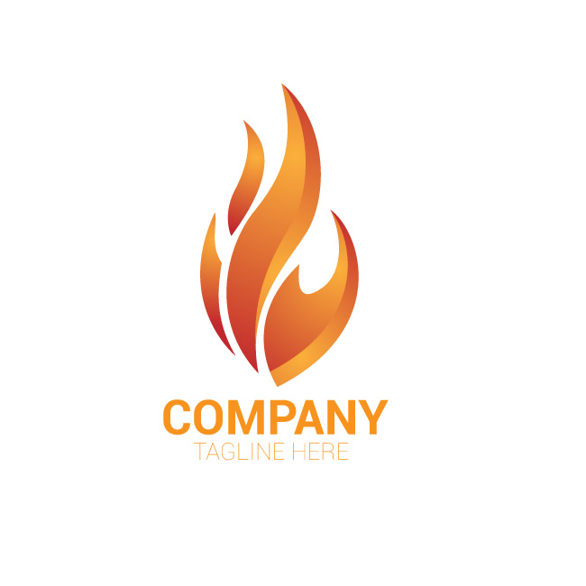 Fire control agency logo design vector