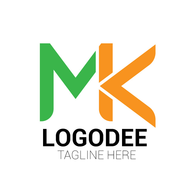 Letter M and K with a vector logo making by logodee free download