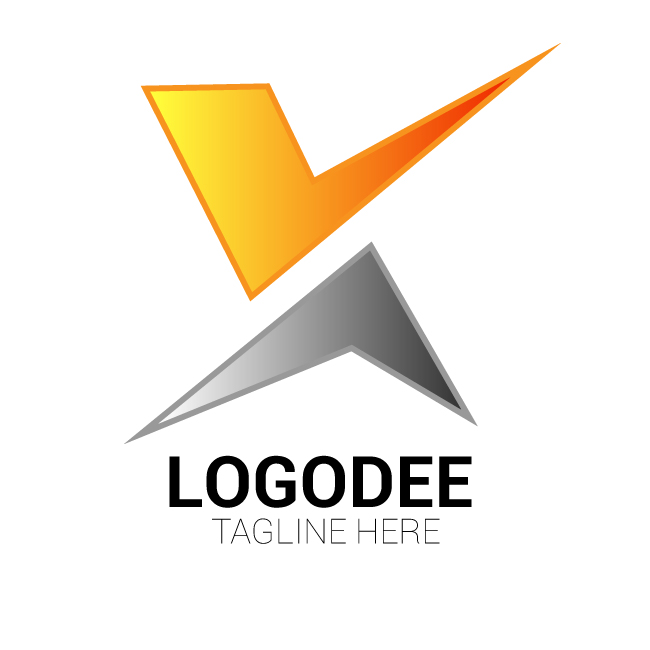 Suitable for multipurpose businesses X logo design abstract vector