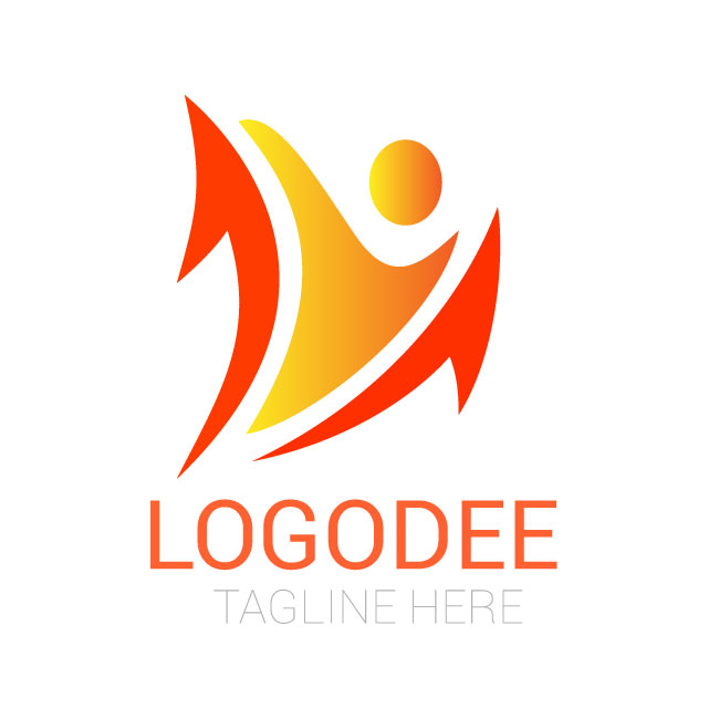 People Rise creative Logo design Growth and Ascent Vector