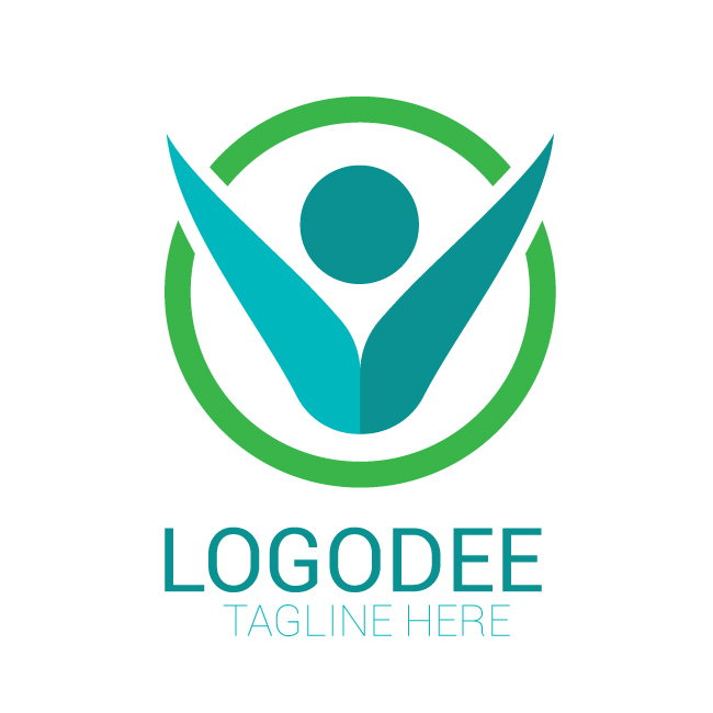 community group management social media logo design vector
