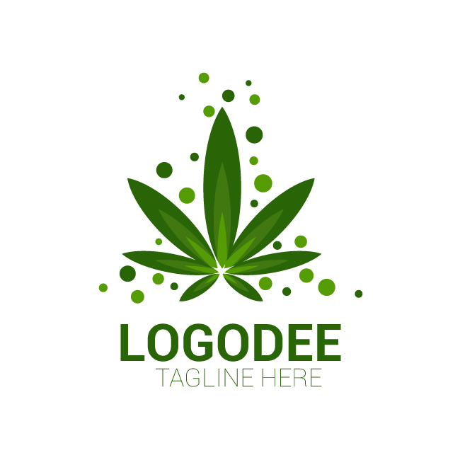 Cannabis Medicine Company Logo Design Vector