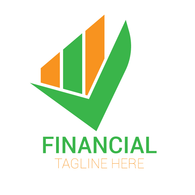 Financial Economic Corporate logo design vector