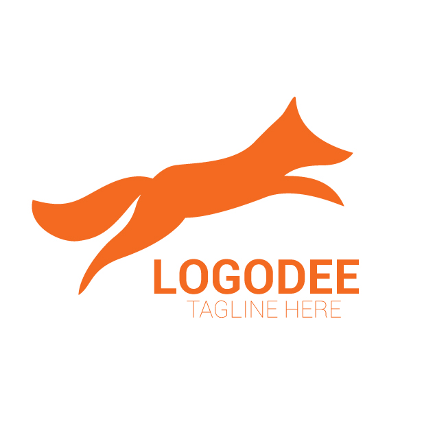 Fox Jumping Logo Making Modern and Creative Vector