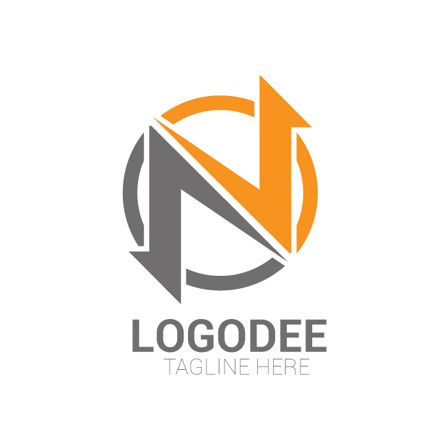 Letter N Modern Logo Making Concept Vector