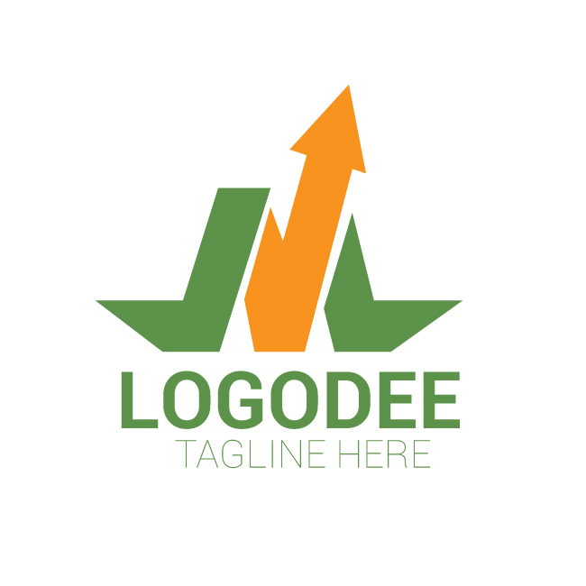M Letter Arrow Modern Logo Making Vector for IT business