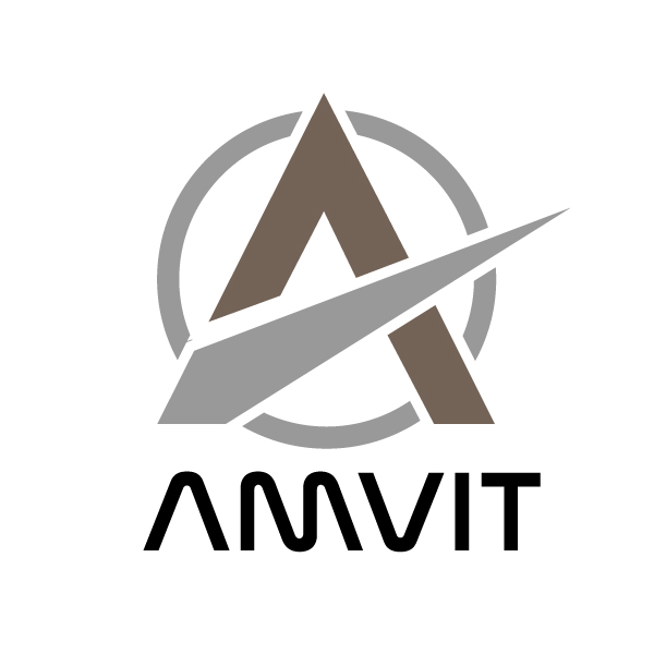 Amvit multipurpose online business management logo vector
